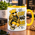 Mug Stay Mad Babe, ourson streetwear, anse jaune
