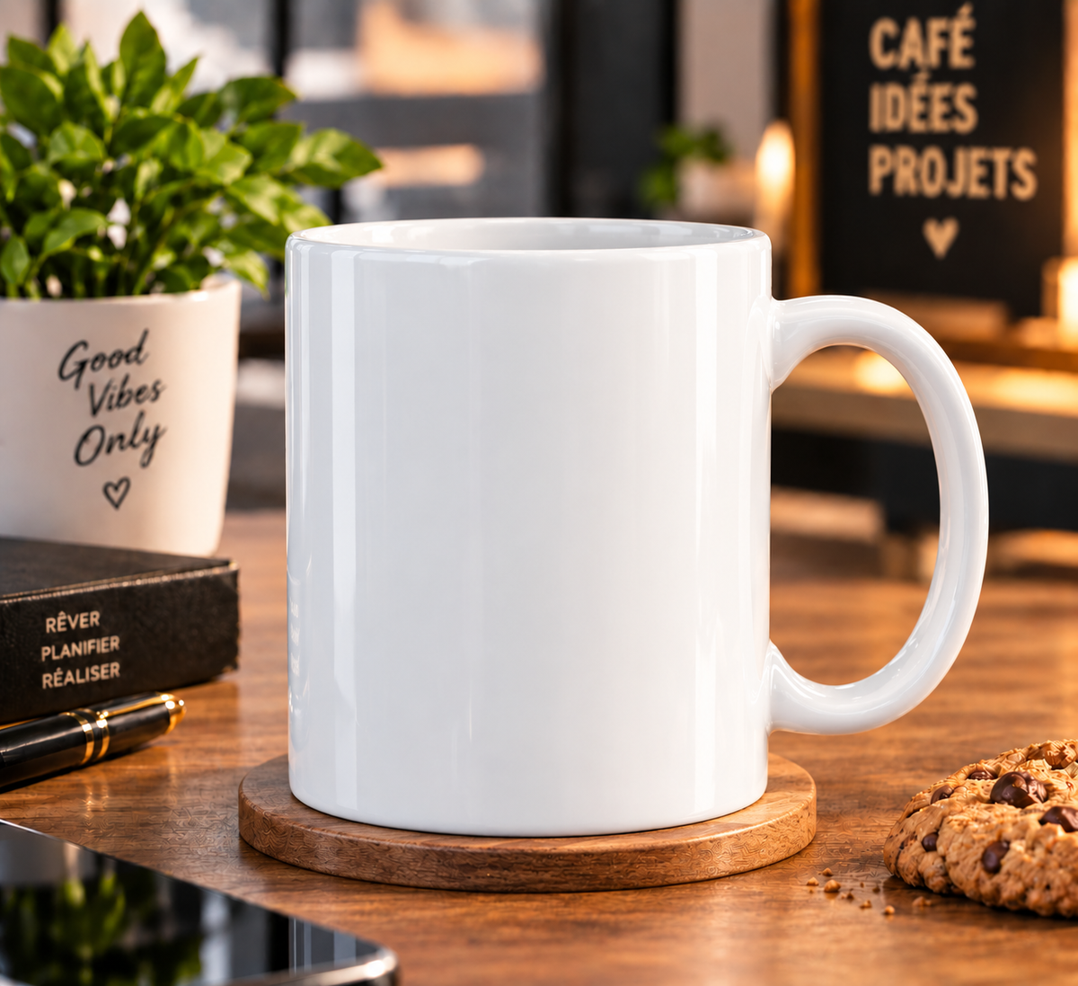 Mug blanc vierge prêt à personnaliser avec votre design