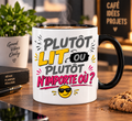 Mug Plutôt lit ou plutôt n'importe où, intérieur et anse noirs