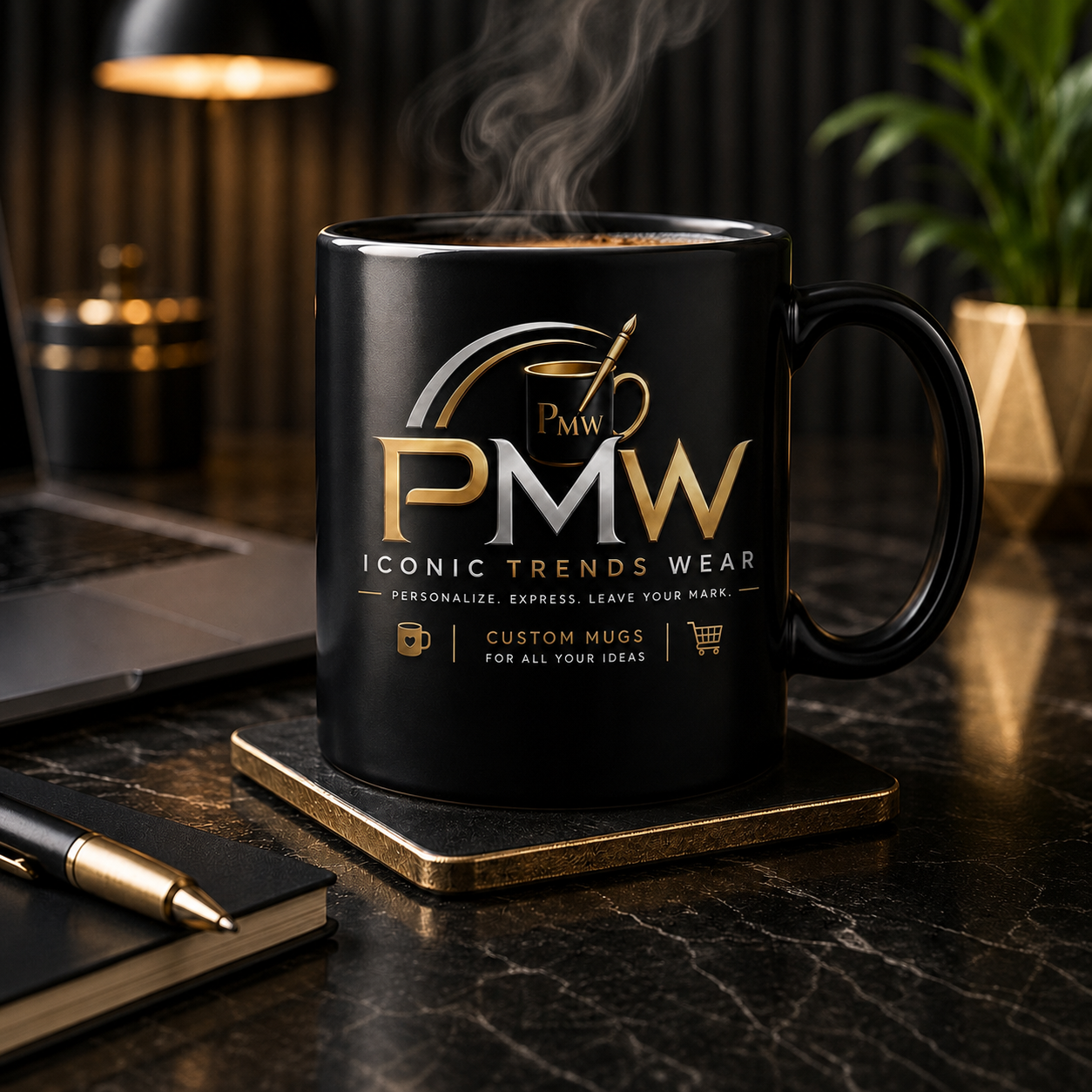 Mug noir PMW Iconic Trends Wear